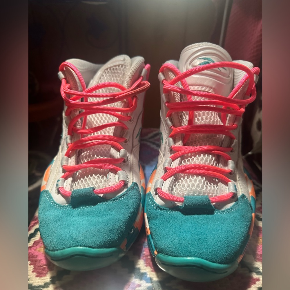 Reebok Women Sneakers Allen Iverson White Question Mid Basketball Shoe Sz 8